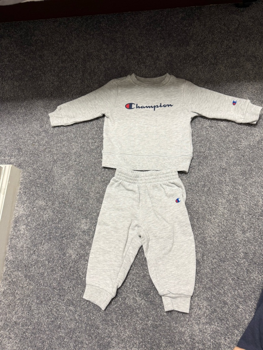 Champion Toddler Gray Sweatshirt & Jogger Set, 18m